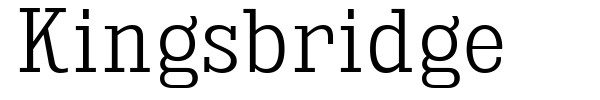 Kingsbridge font preview